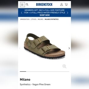 Birkenstock Milano Green Sandals with Adjustable Straps